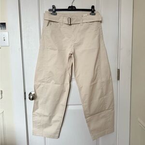 NWT Abercrombie Belted Barrel Pant Vanilla Size 29T